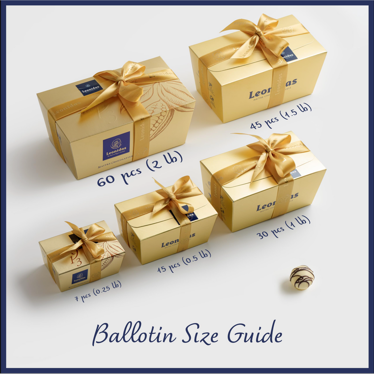 Leonidas Gold Ballotin Assorted - Belgian Chocolate Gift Box | USA Shipping