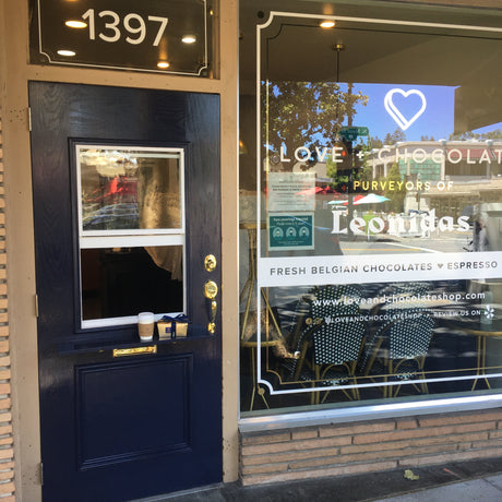 love and chocolate leonidas walk up window
