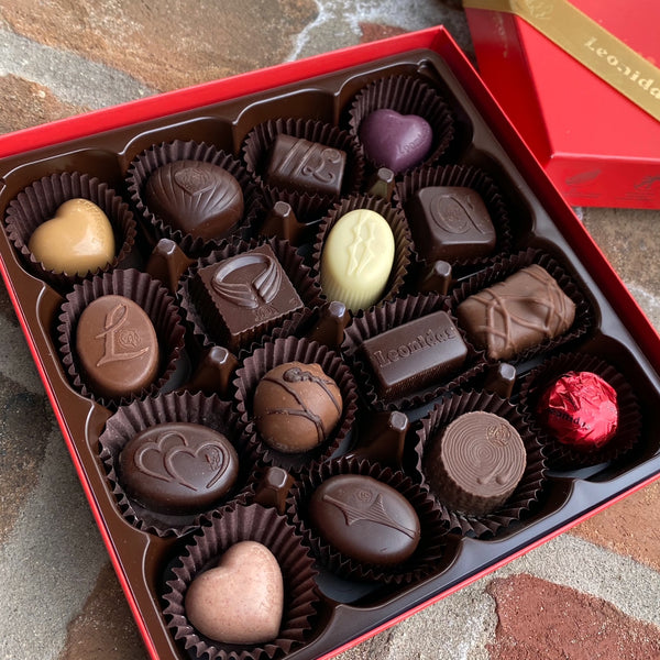 Square Leonidas Valentine's Box - 16 Piece