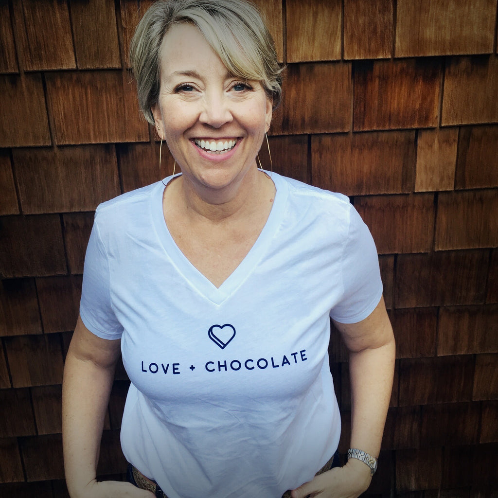 Women's Cut Love + Chocolate T-Shirt - Love Chocolate