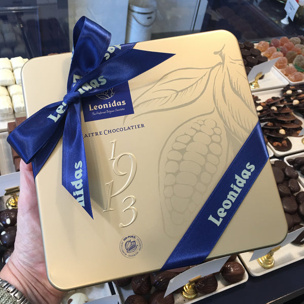 Leonidas Gold Tin Gift Box - 16 pieces - Love Chocolate